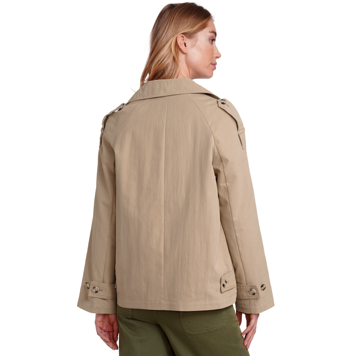 Damen Trenchjacke mit doppelten Knöpfen beige