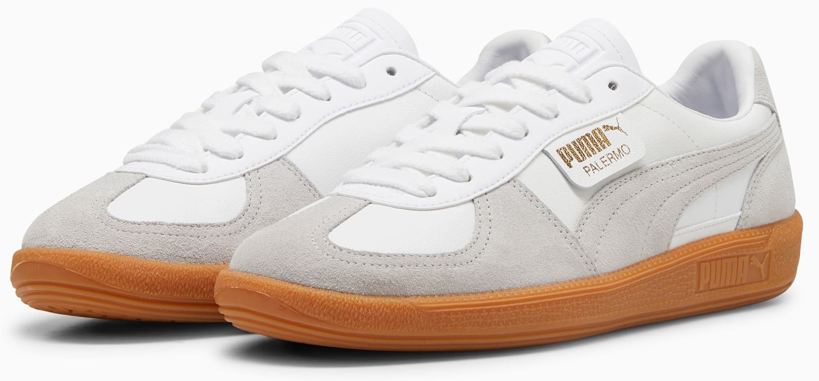 Palermo Leather Unisex PUMA White/Glacial Gray/Gum
