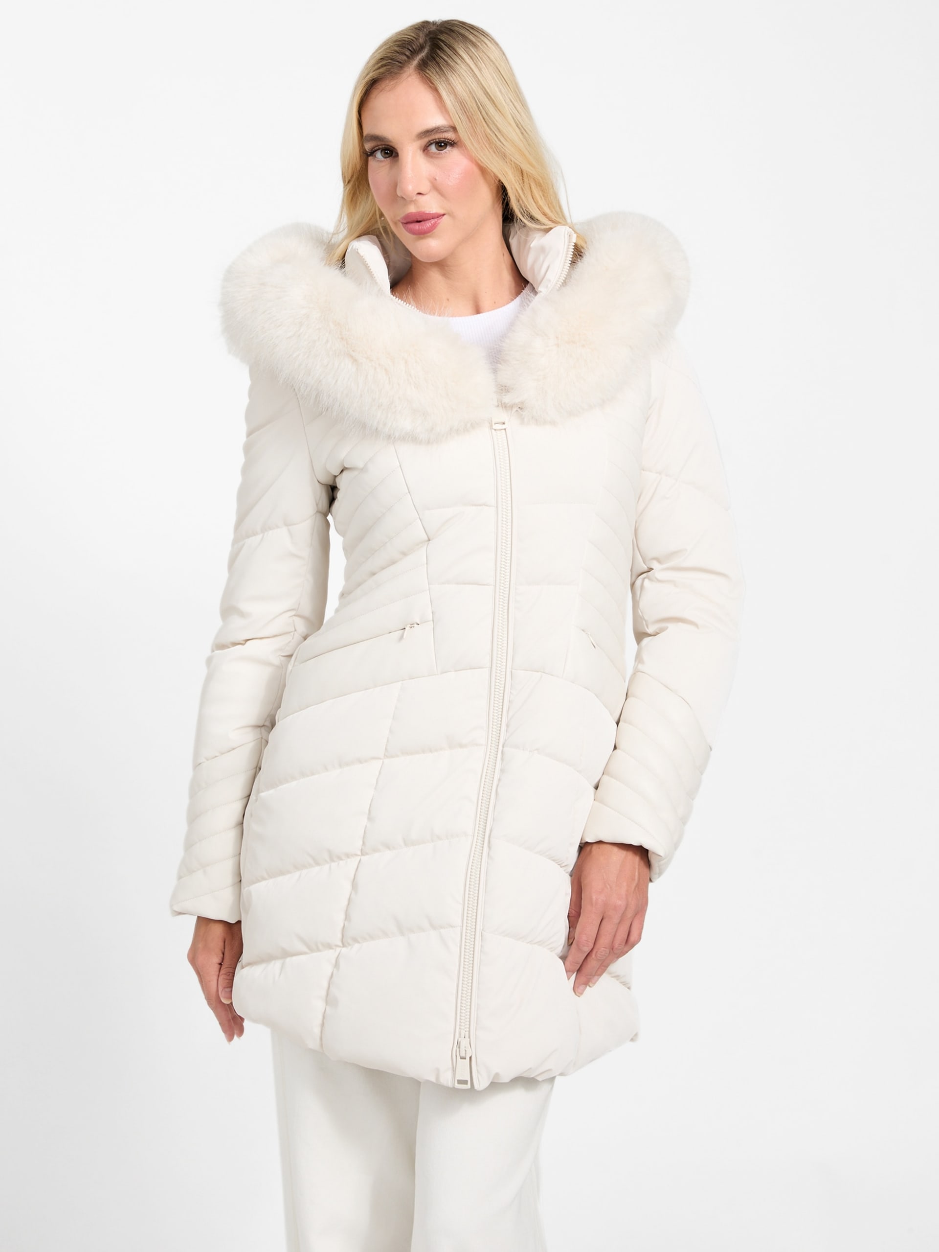 Casaco puffer com capuz Oxana