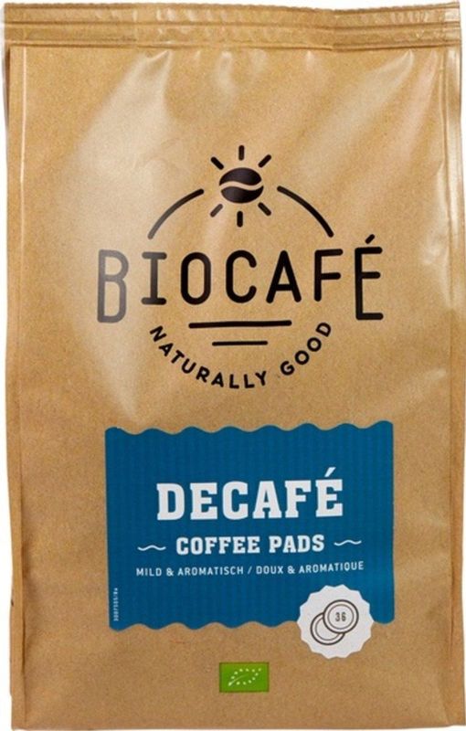 Biocafe Coffee Pads Caffeinevrij Bio 36st