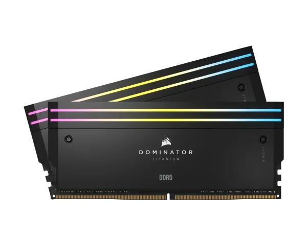 CORSAIR Dominator Titanium RGB - DDR5 - sæt - 48 GB: 2 x 24 GB - DIMM 288-PIN - 6000 MHz / PC5-48000 - CL30 - ikke bufferet - sort