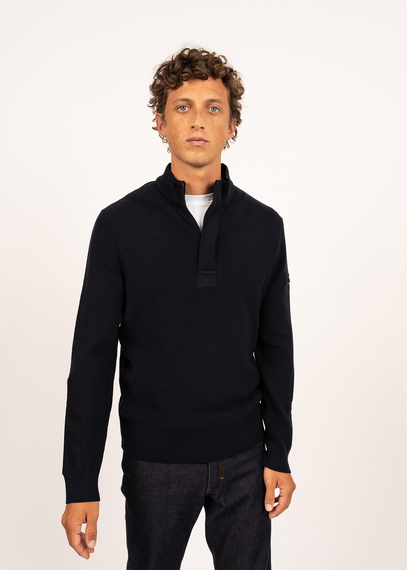 Pull col montant zippé Loup de mer