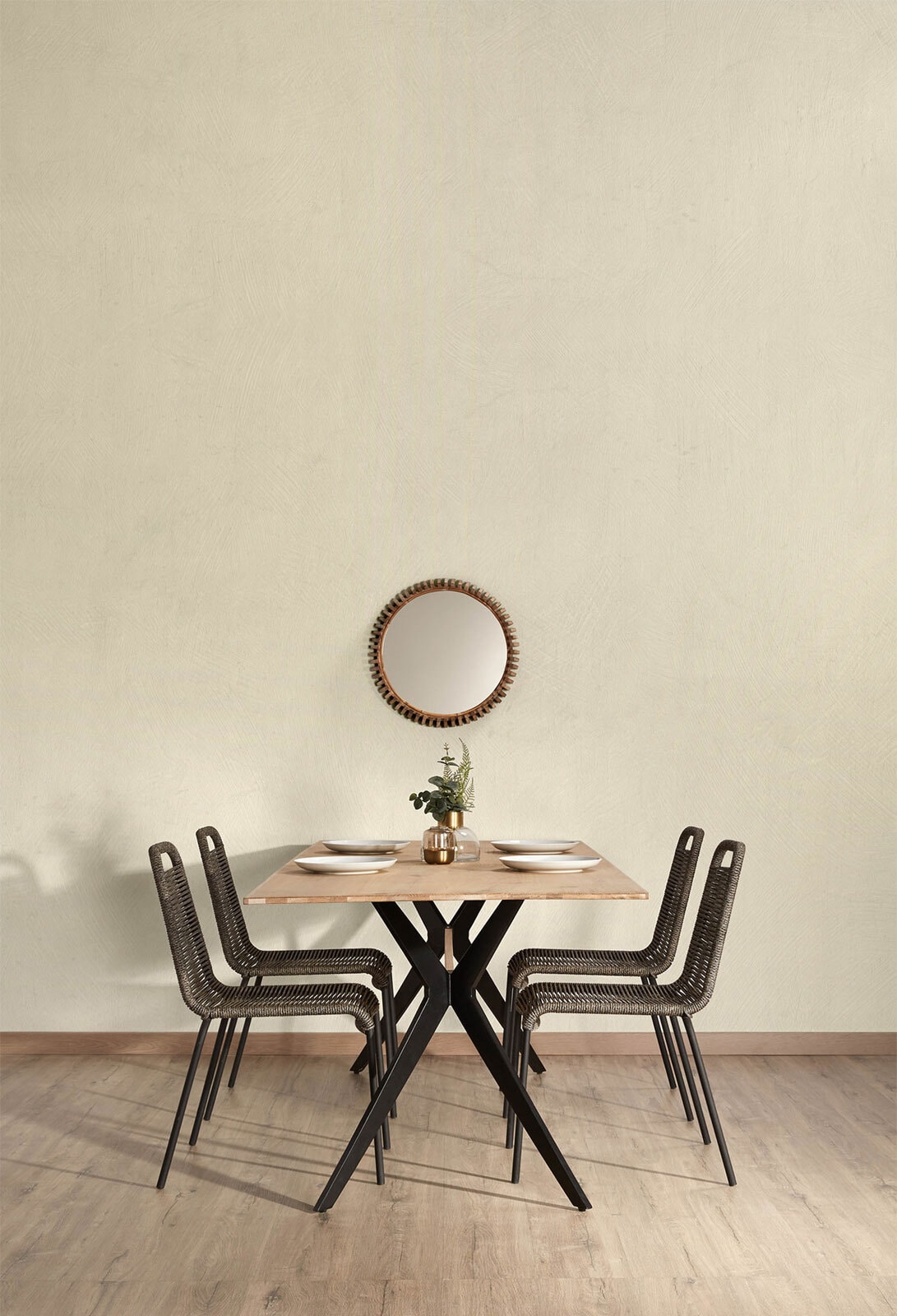 Kave Home Esstisch AMELIE 90 x 160 cm Eiche hell massiv