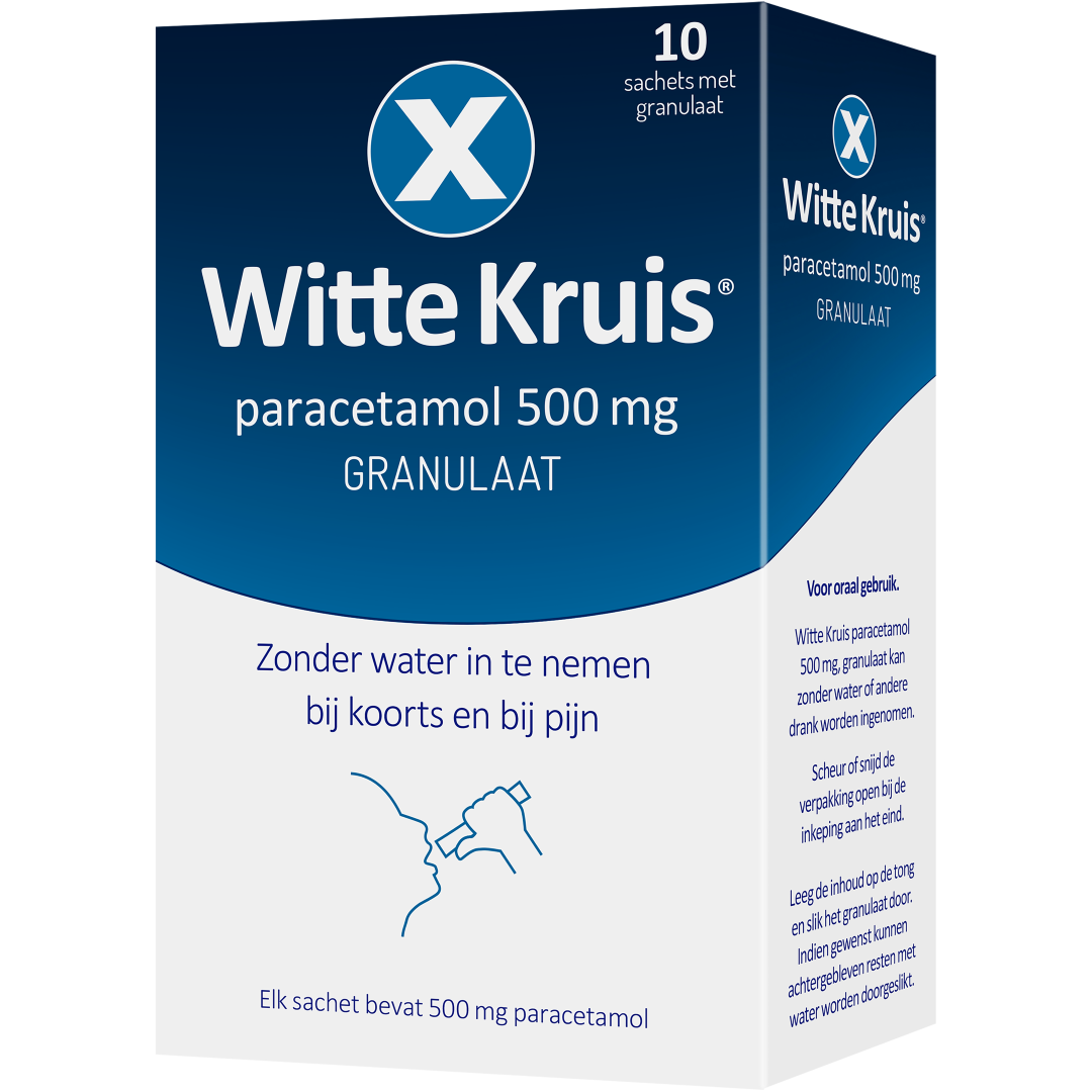 Witte Kruis Paracetamol 500 mggranulaat (10 zakjes)