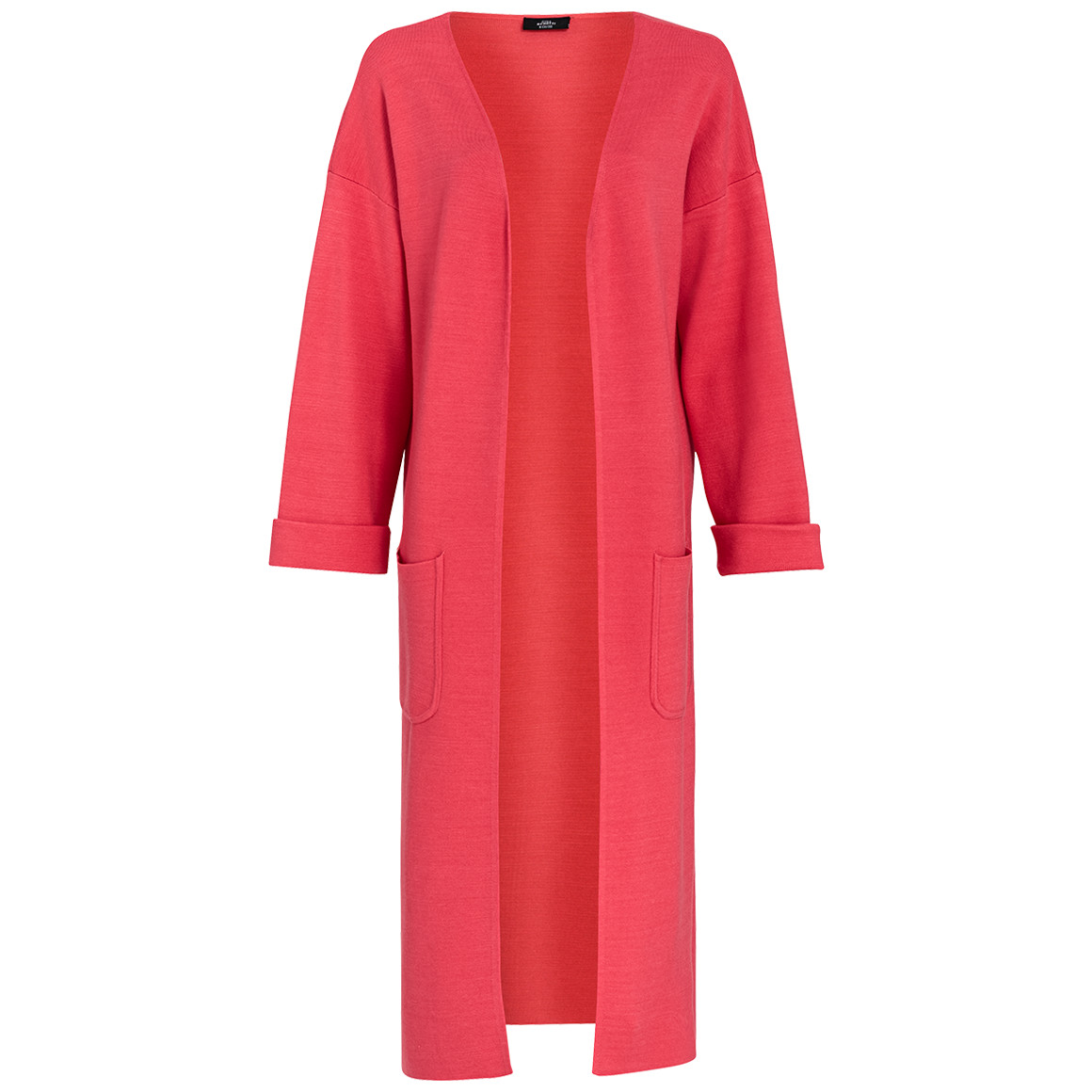 Gina Benotti Damen Strickjacke lang geschnitten pink