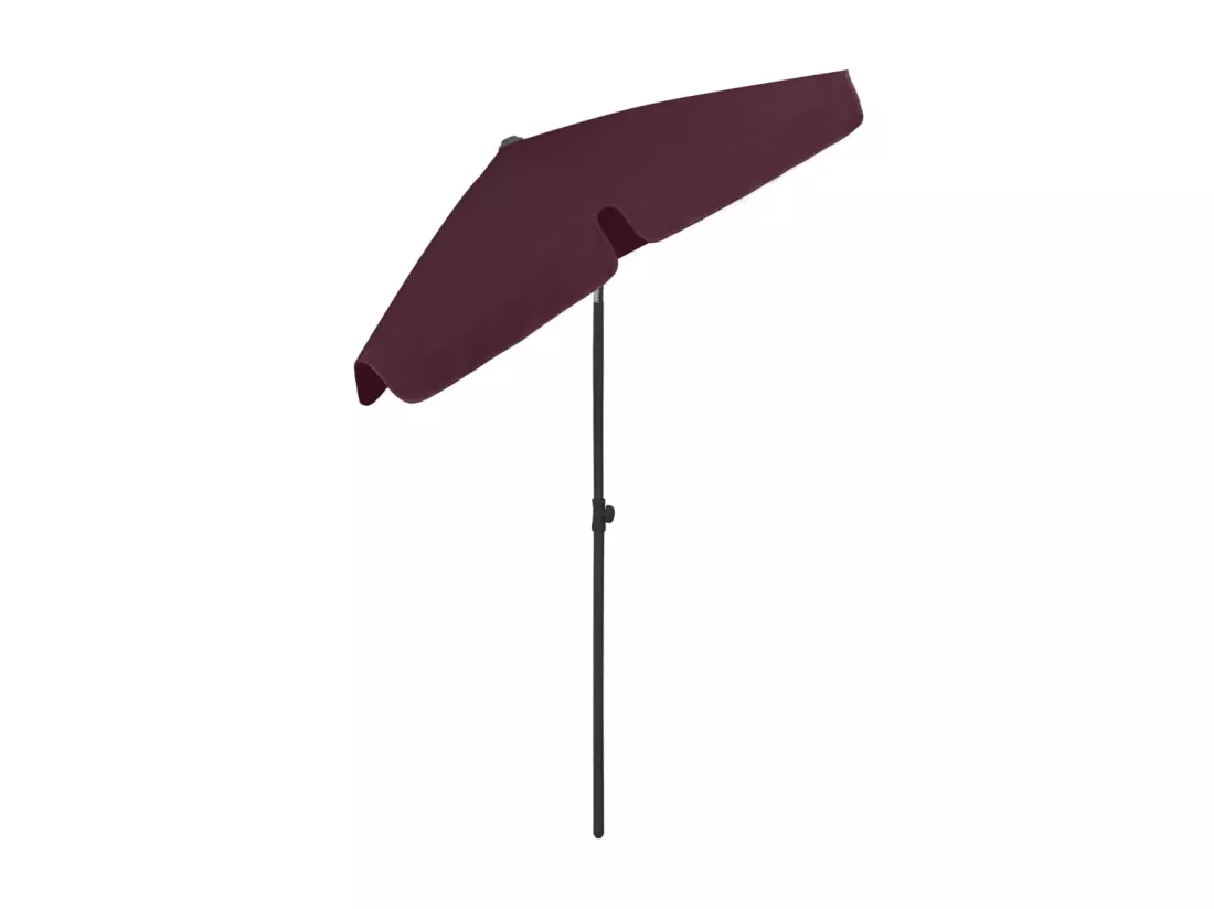 Parasol de plage rouge bordeaux 180x120 cm