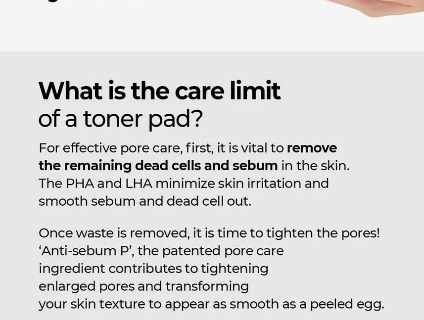numbuzin - No. 4 Pore Zero Peeled Egg Toner Pad