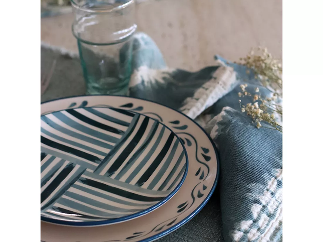 Novastyl - Lot 6 Assiettes A Dessert Azur 19cm