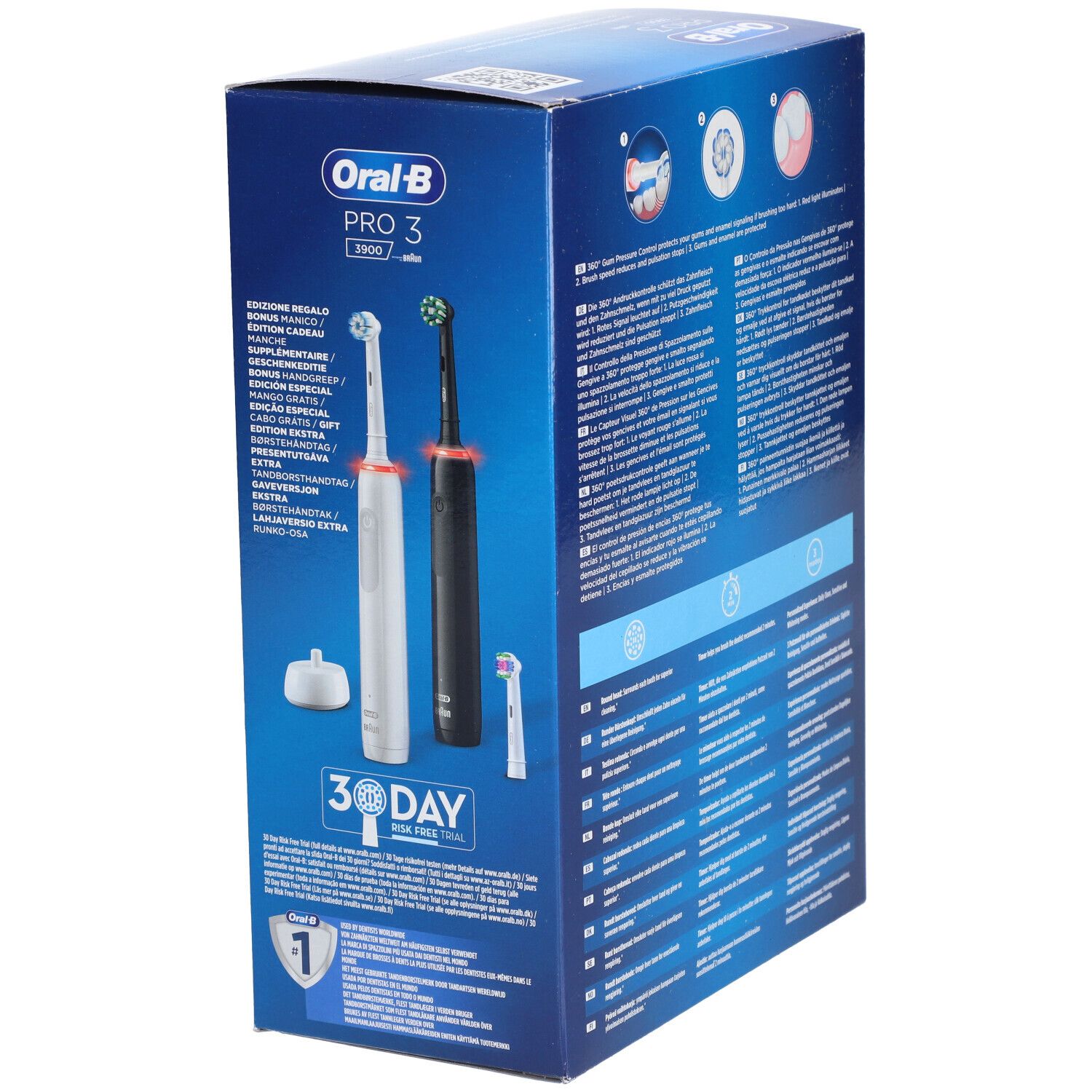 Oral-B Pro 3 3900 + 2. Handstück Elektrische Zahnbürste