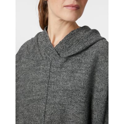 Damen-Strick-Hoodie, Graumeliert