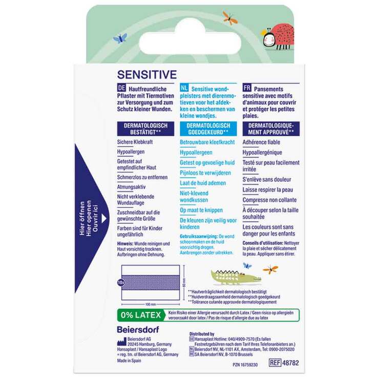 Hansaplast Sensitive Kinder Pflaster 6 cmx1 m, 1 St