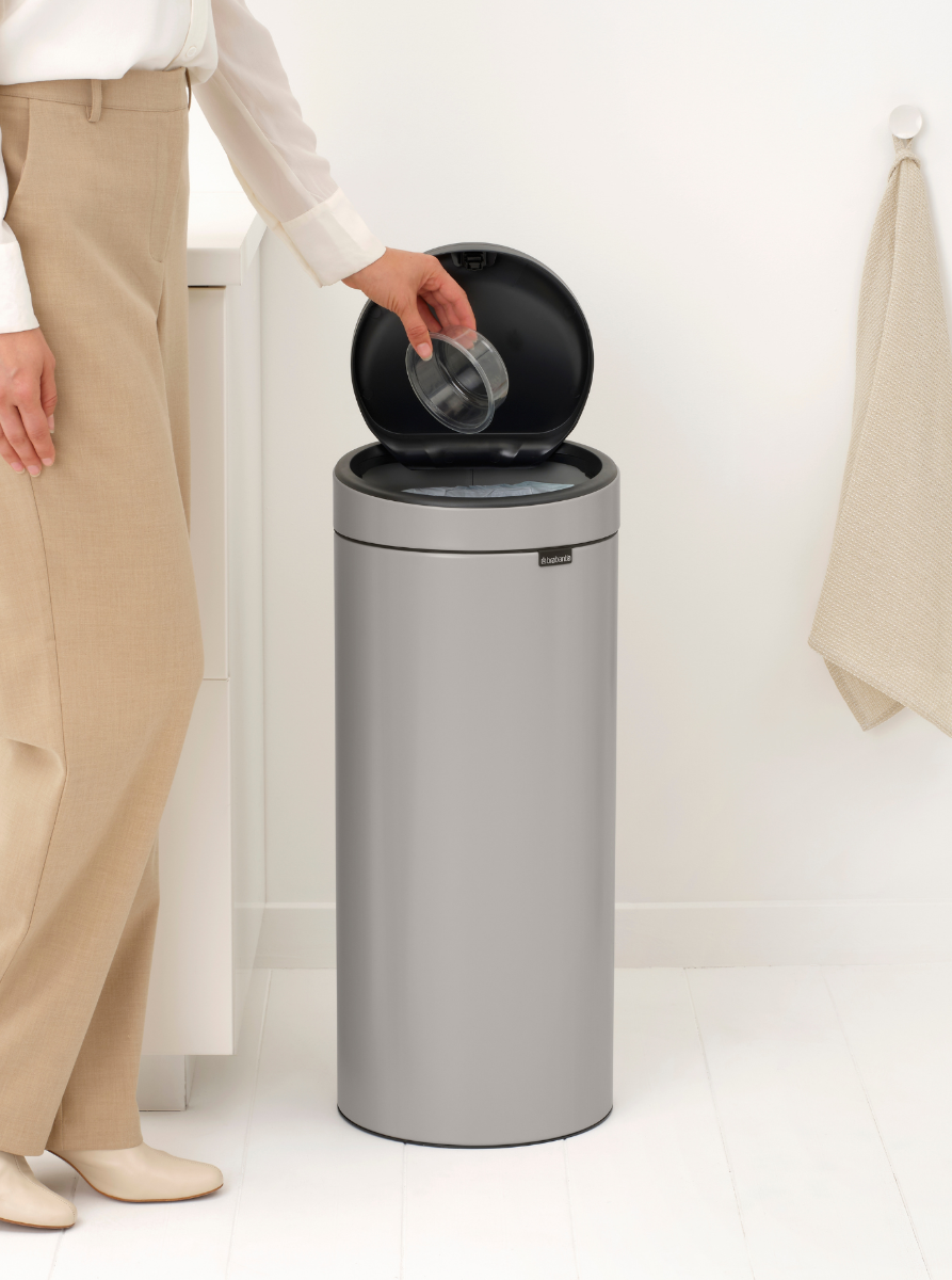 Touch Bin New afvalemmer, 30 liter, kunststof binnenemmer - Soft Grey