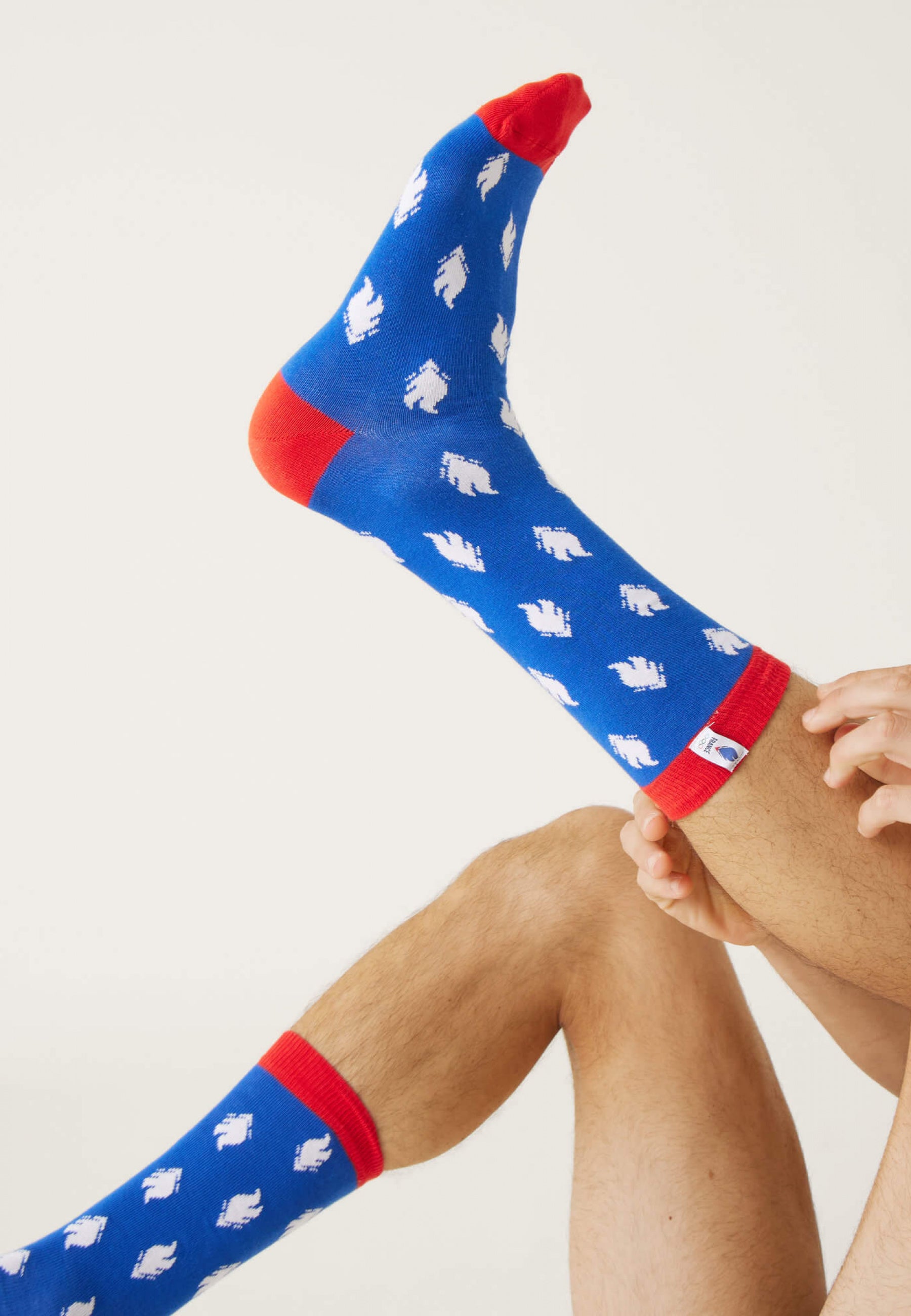 Chaussettes mi-hautes mixtes en coton-Lucas Coq