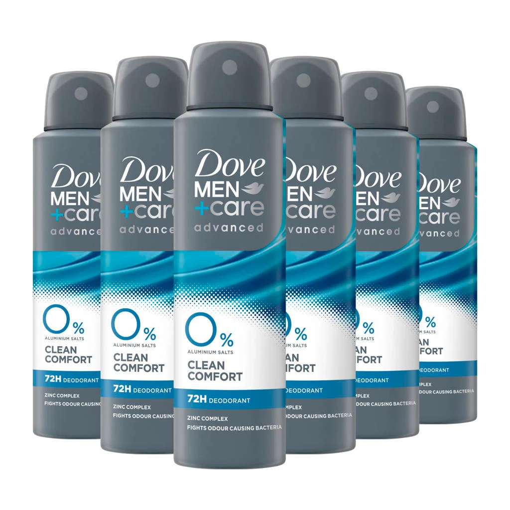 0% Clean Comfort deodorant spray - 6 x 150 ml