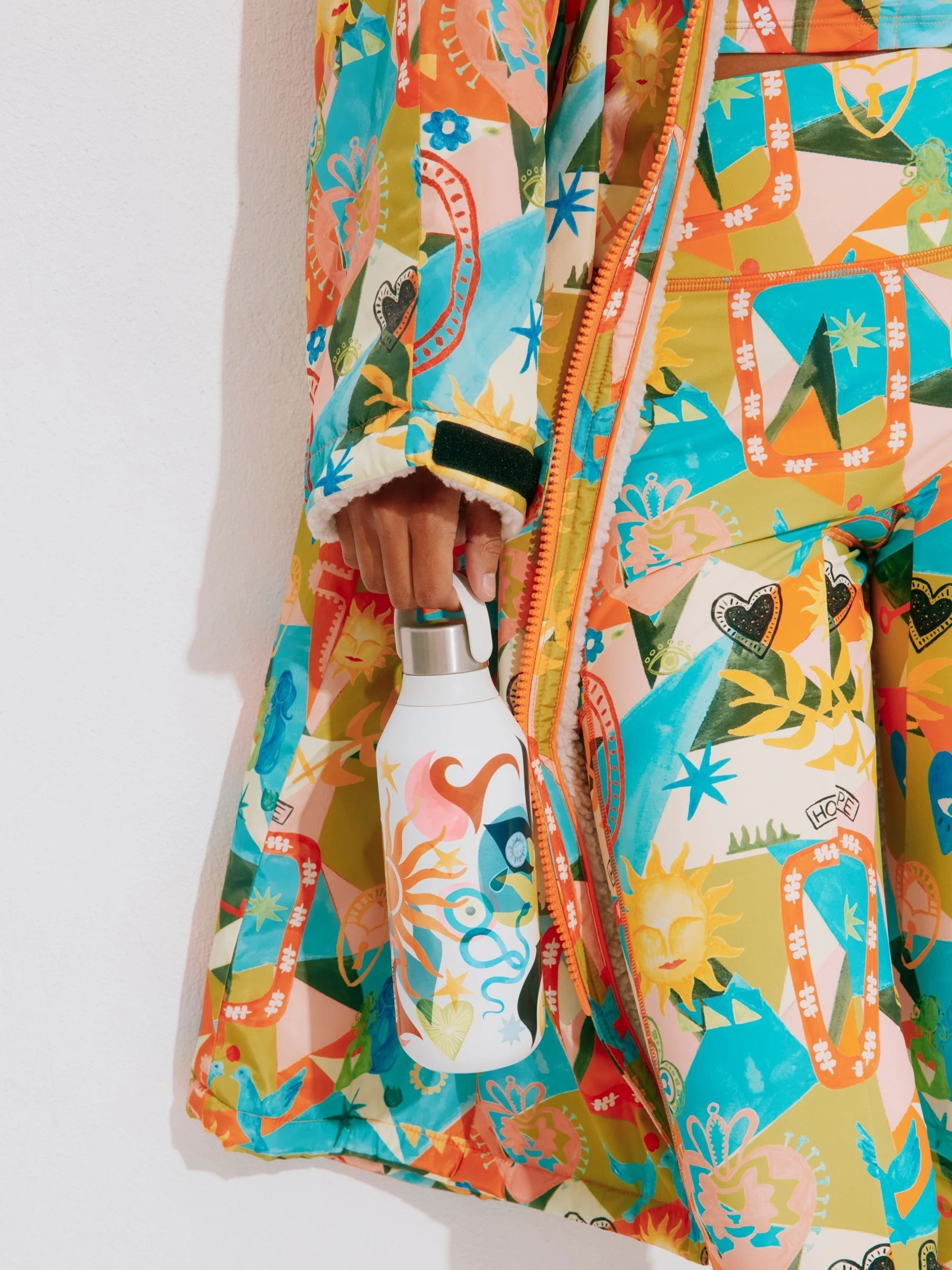 Bright Hope Oranje Print - Never Fully Dressed omkleedjas met borgvoering