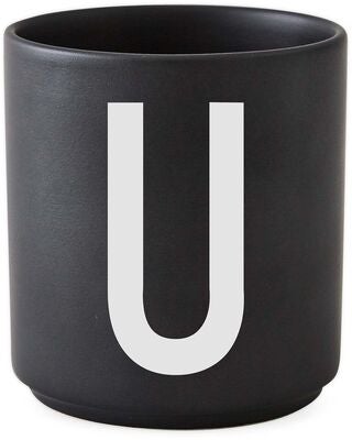 Design Letters Kopp Porselen U, Svart