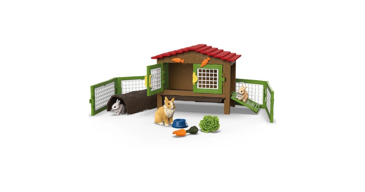 SchleichFarm World - Konijnenhok speelfiguur  (42728)