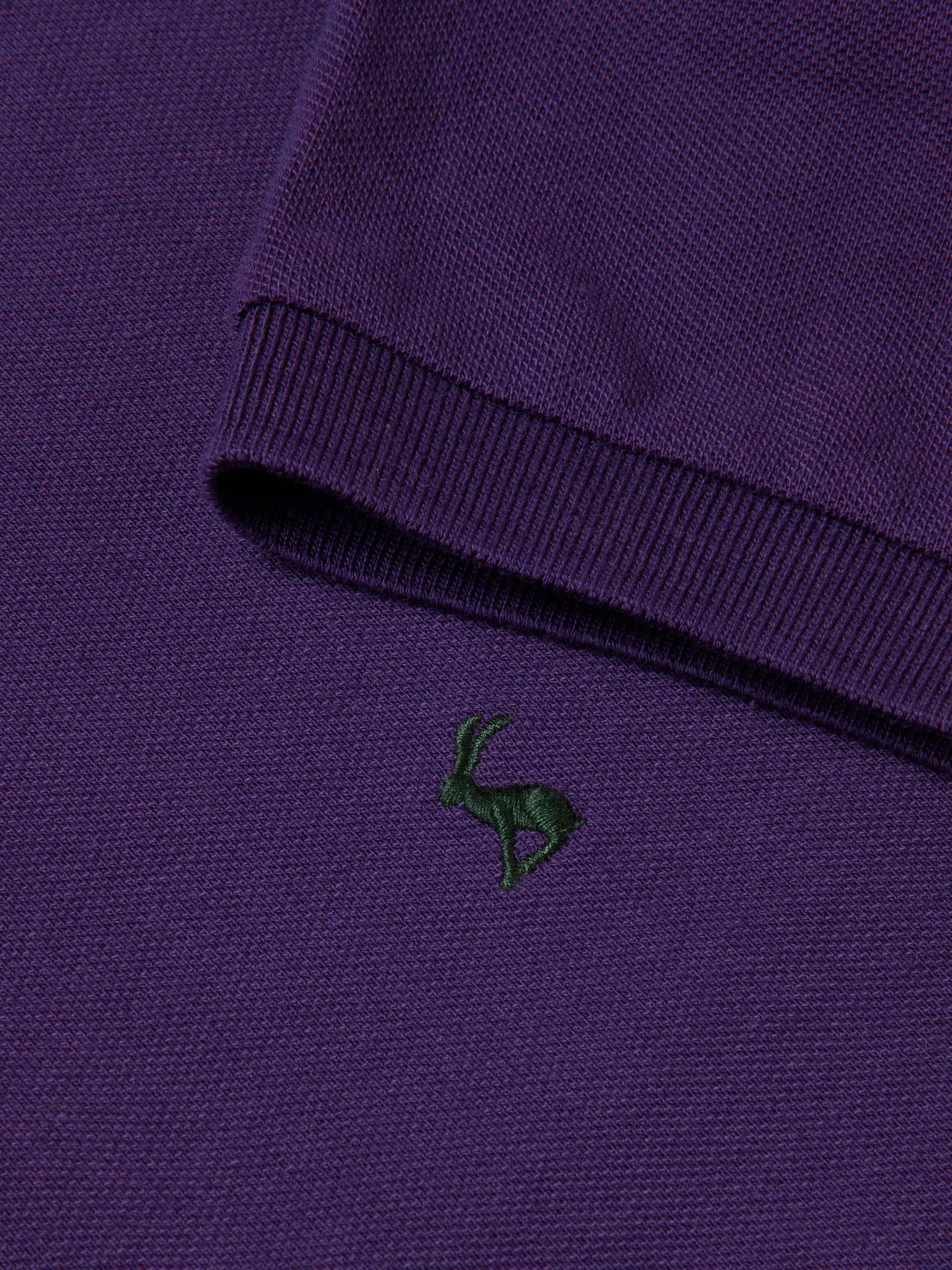 Donkerpaars - Joules Woody pigué poloshirt van katoen