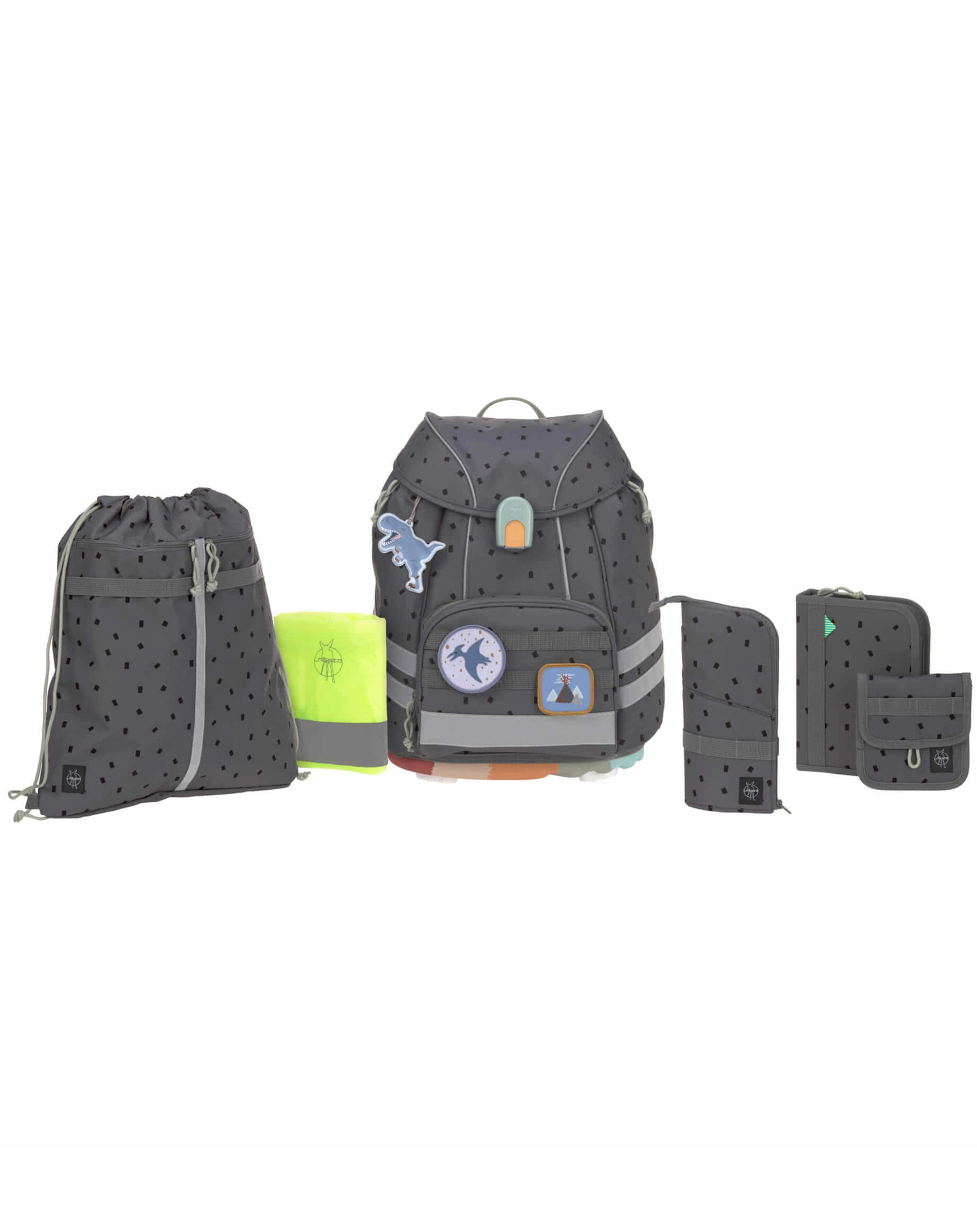 Schulranzen-Set FLEXY UNIQUE (30x25x40) 7-teilig in speckles anthracite