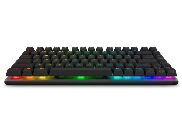 Alienware Pro Wireless Gaming Keyboard - Tastatur - 75% - compact TKL - AlienFX per-nøgle RGB/16,8 millioner farver - trådløs - 2.4 GHz, Bluetooth 5.1, USB - QWERTY - USA - tastkontakt: Alienware Linear Mechanical Switches (hot-swapbar) - Dark Side o