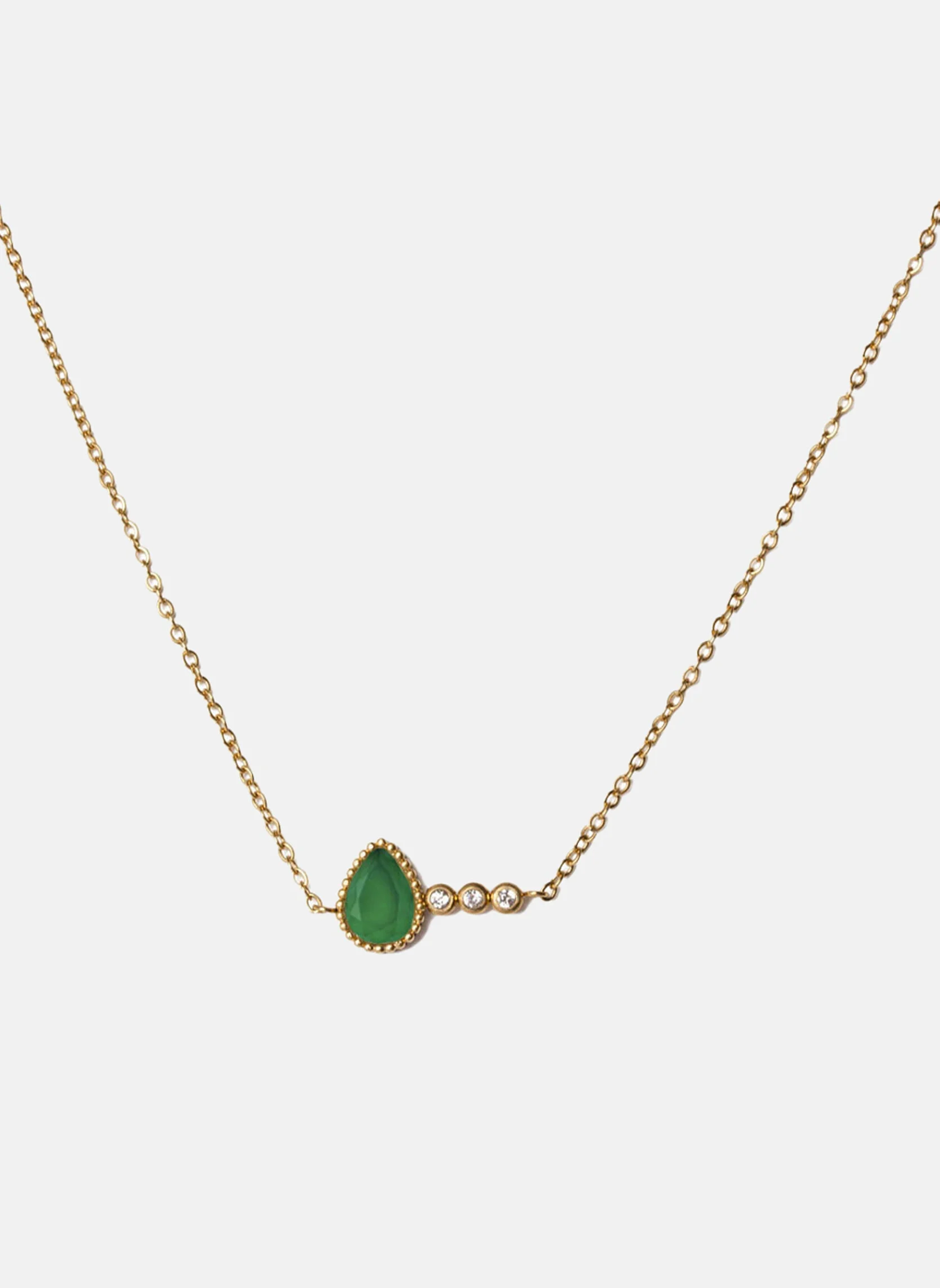 TYCHE - Collier chaîne tyche | Vert