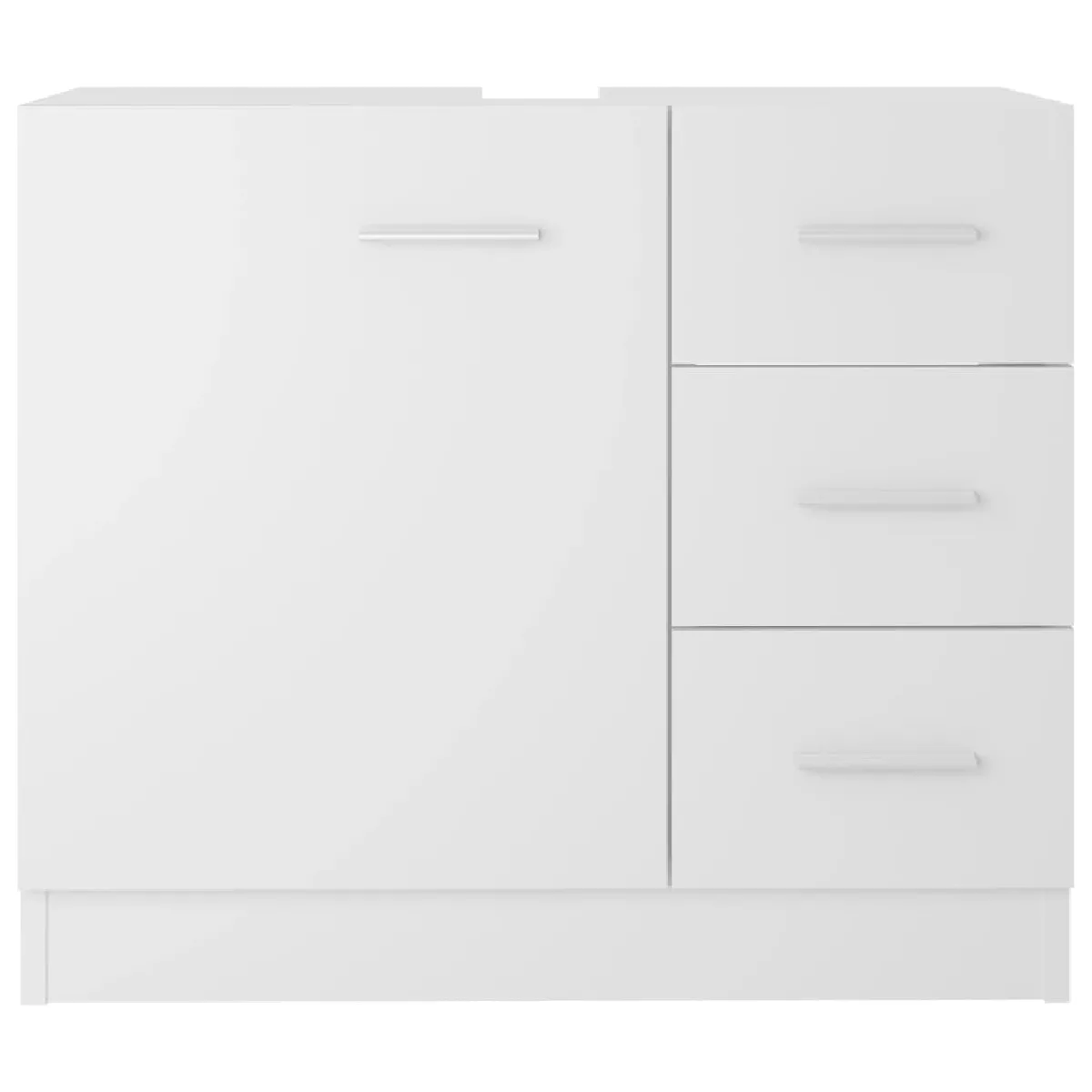 vidaXL Armoire évier - Blanc 63 cm