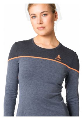 Base Layer Femme Odlo Revelstoke Performance Wool Warm Gris/Bleu