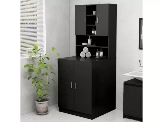 Meuble pour machine à laver Noir 70,5x25,5x90 cm