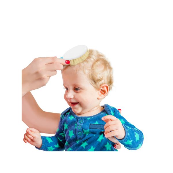 Babyjem Kam en Borstel Grijs