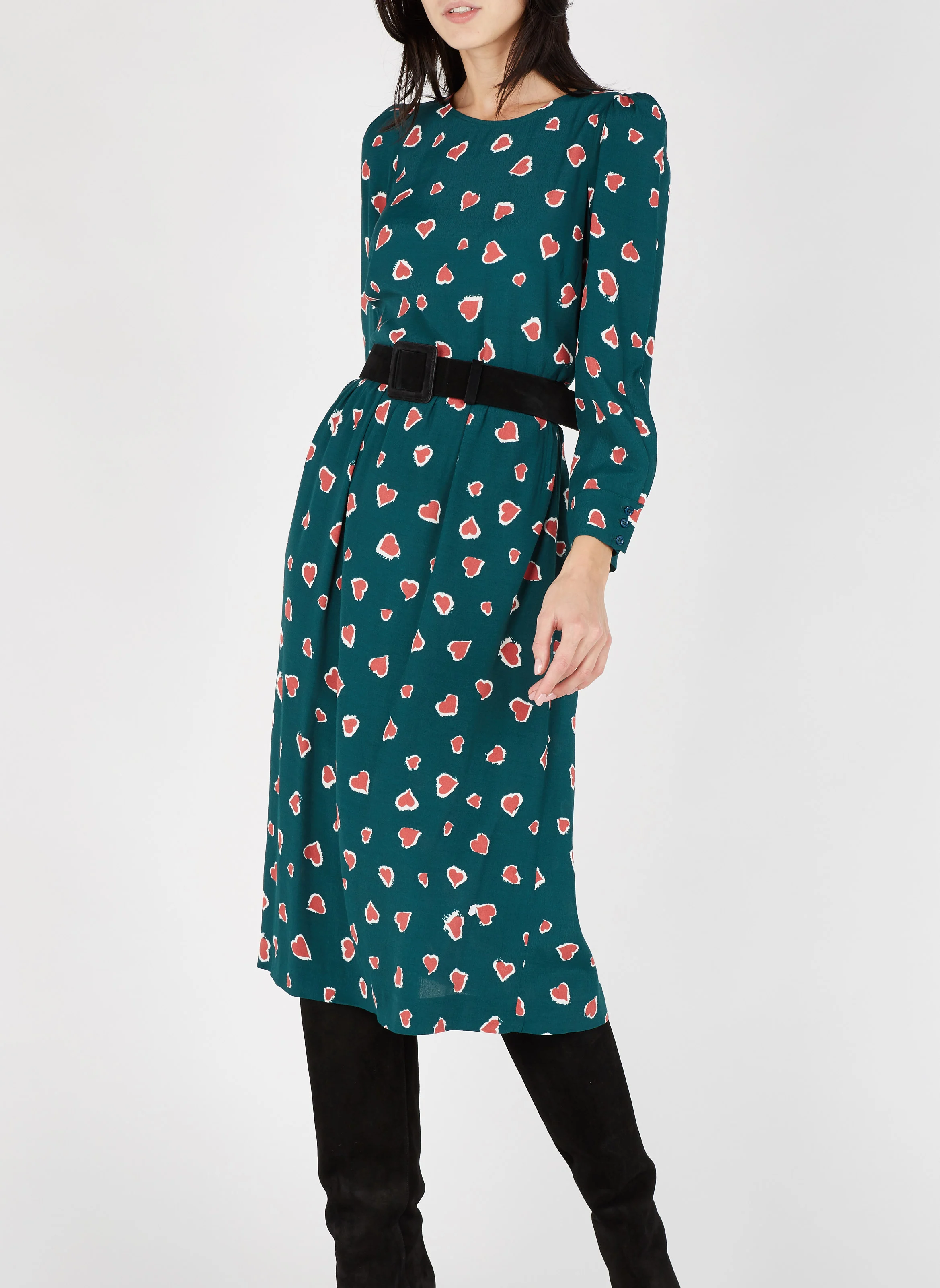 BETTY - Ceinture à boucle en cuir | Noir