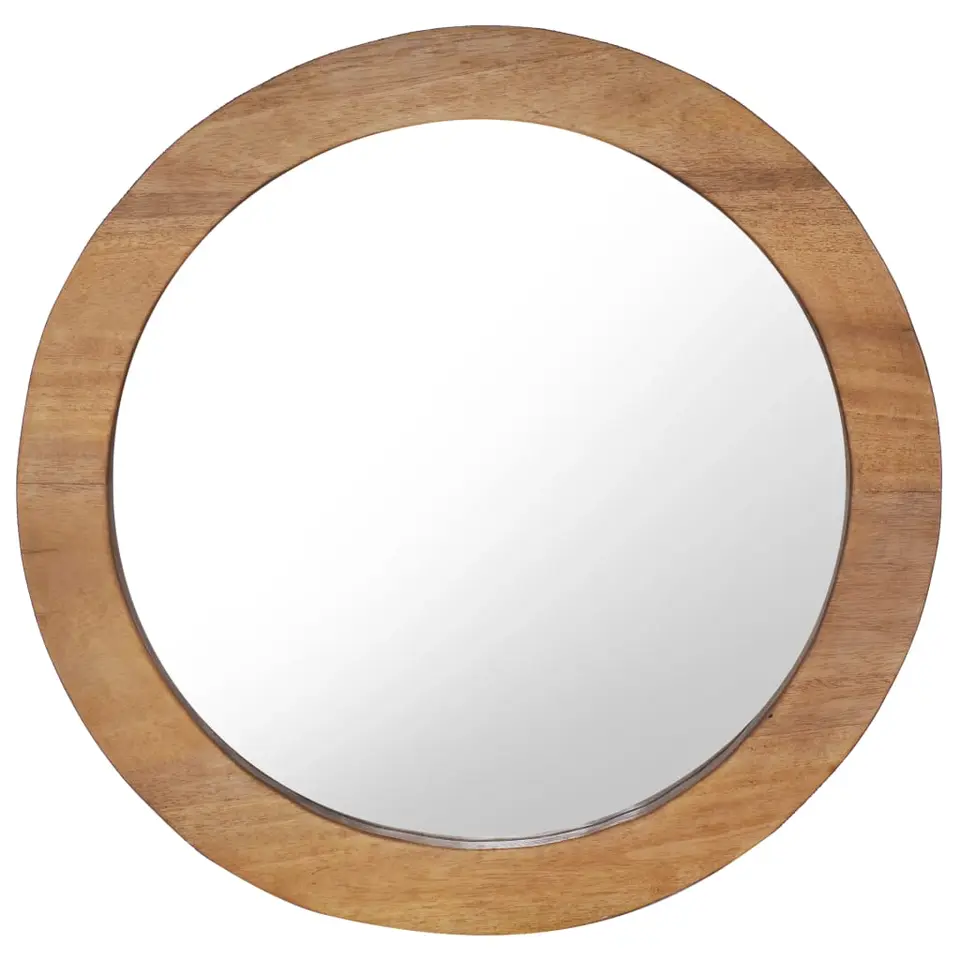 vidaXL - Spiegel - Bruin - Teakhout - Φ 60 cm