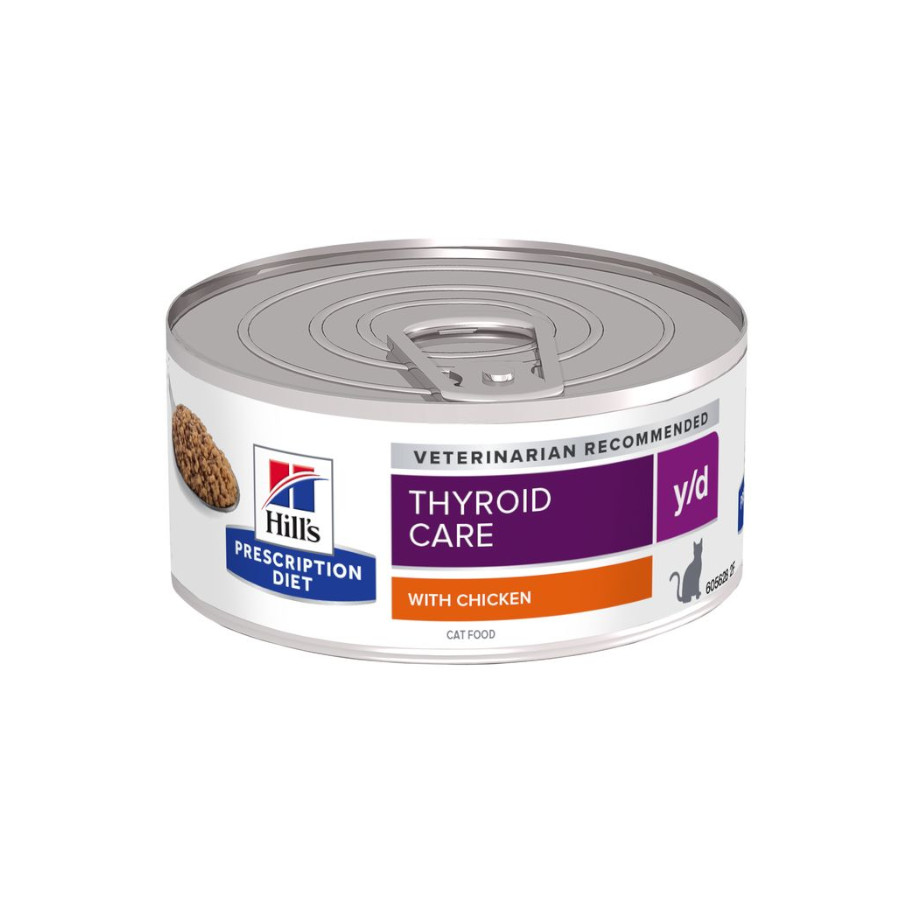 Ração Hill's Prescription Diet Thyroid Care y/d Frango em lata para gatos