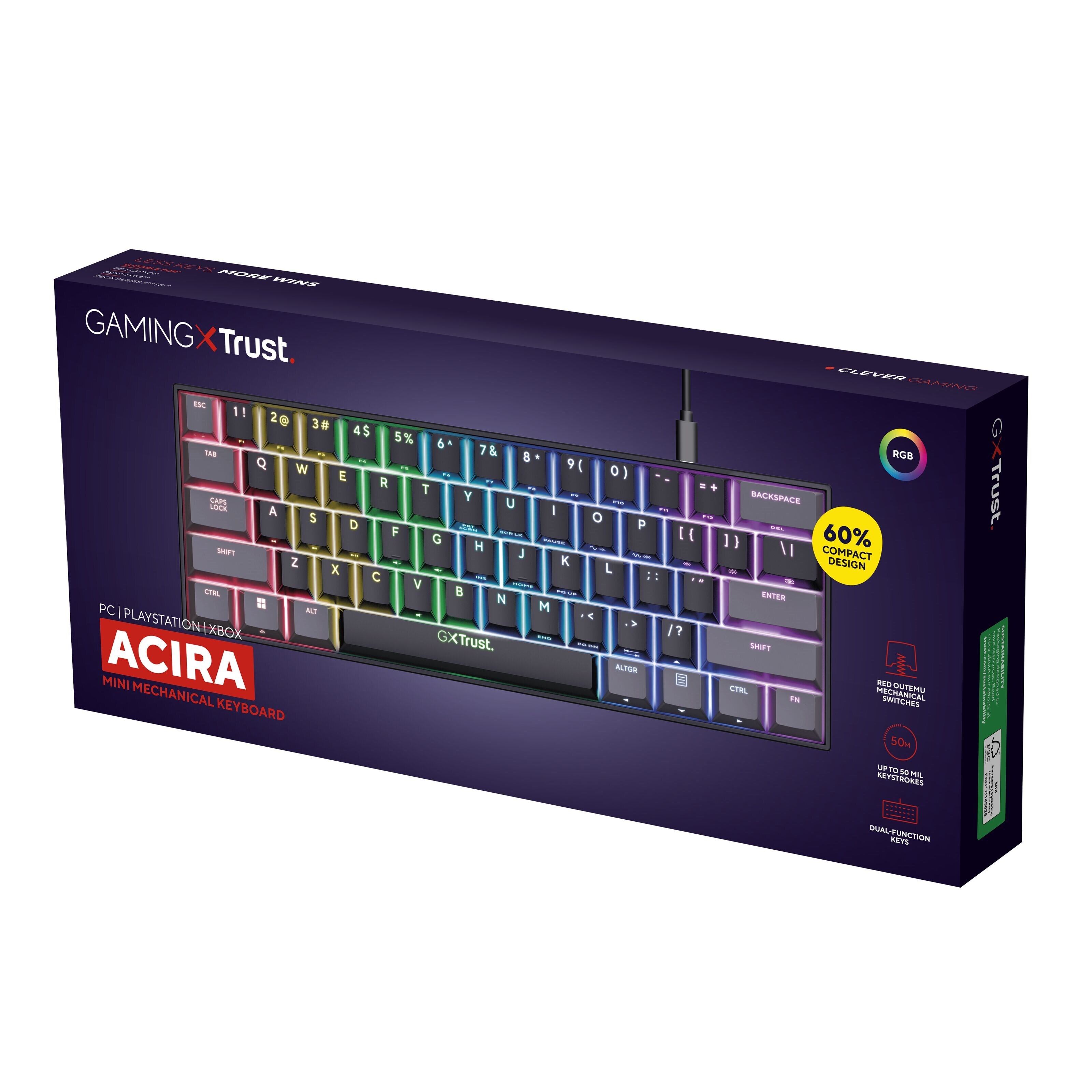 Trust Acira GXT867 Tastatur 60 %