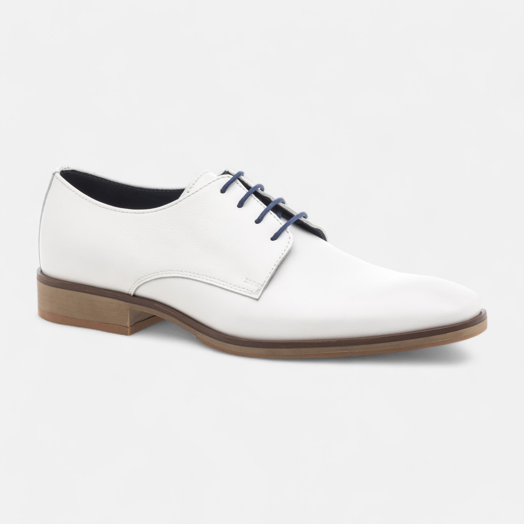 Derbies Homme en cuir blanc