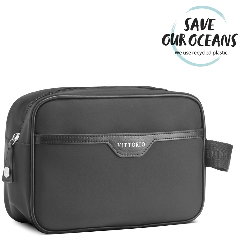 Gillian Jones Vittorio Toilet Bag - Black 10405-BA