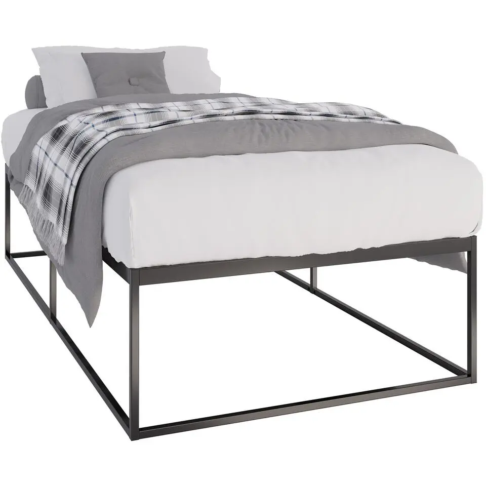 CLP Metalen bed Scala 200x100x46 cm - Zwart