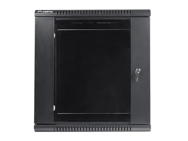 Lanberg - Rack kabinet - vægmonterbar - sort, RAL 9004 - 12U - 19
