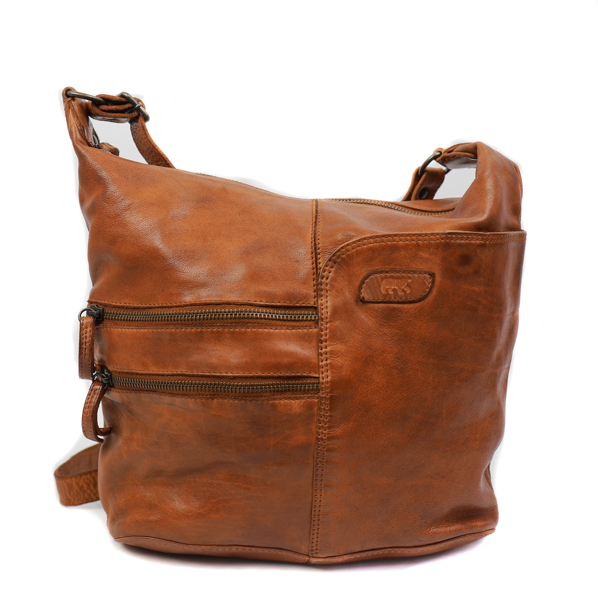 Schoudertas 'Frieda' cognac Cognac