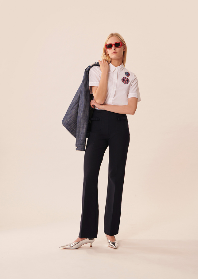 Pantalon Perlitableu nuit en toile double