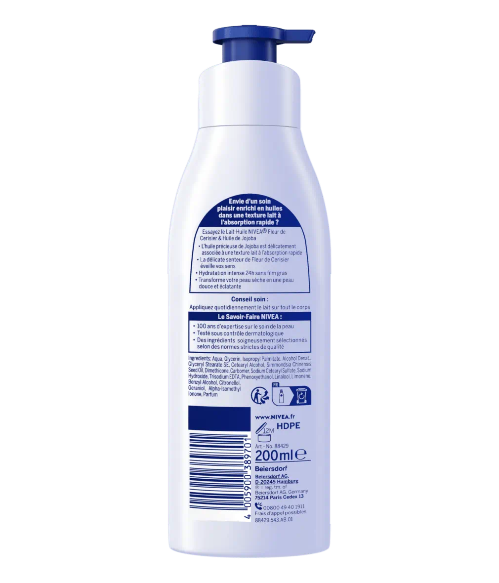 LAIT-HUILE FLEUR DE CERISIER & HUILE DE JOJOBA