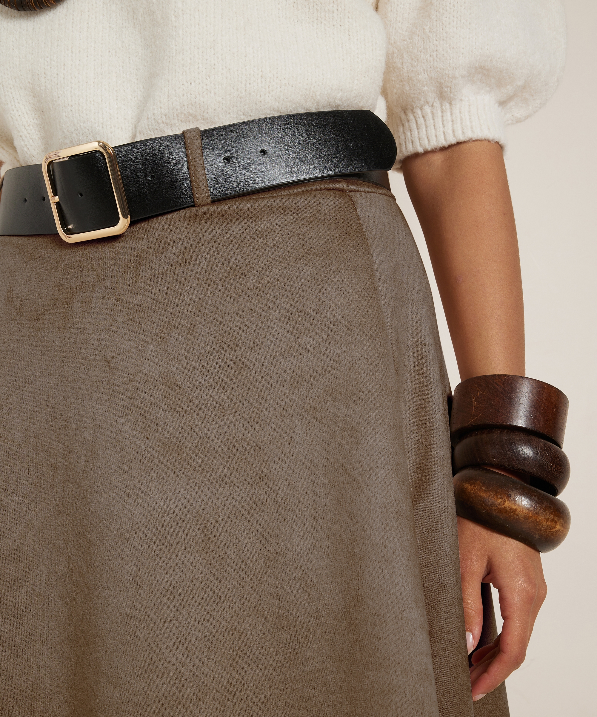midi rok met riem