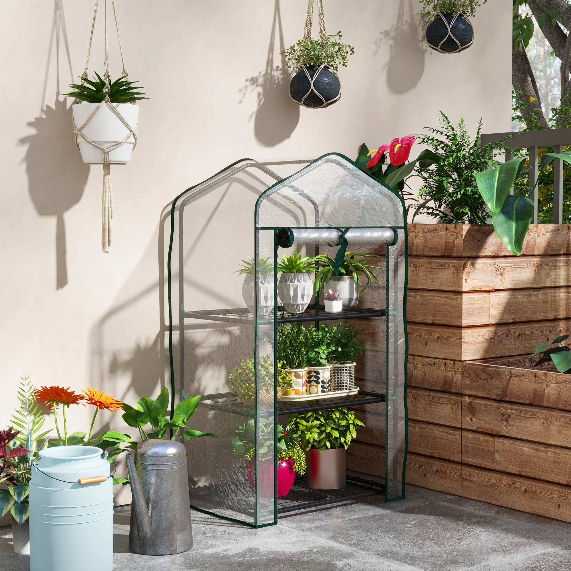 Estufa de jardim transparente Outsunny