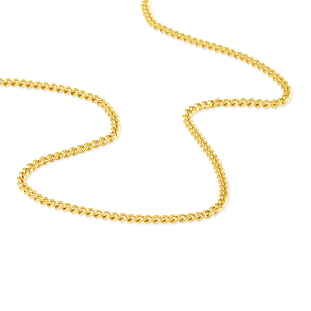 Chaîne Ixia Maille Gourmette Diamantee Or Jaune