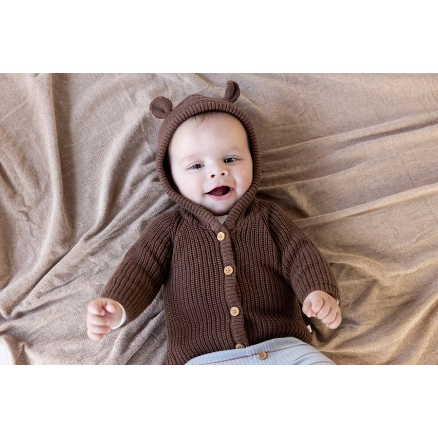 Feetje Strickjacke Beary Nice Zand
