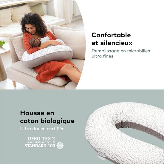 Coussin de maternité doomoo Buddy   risotto taupe        de               Babymoov