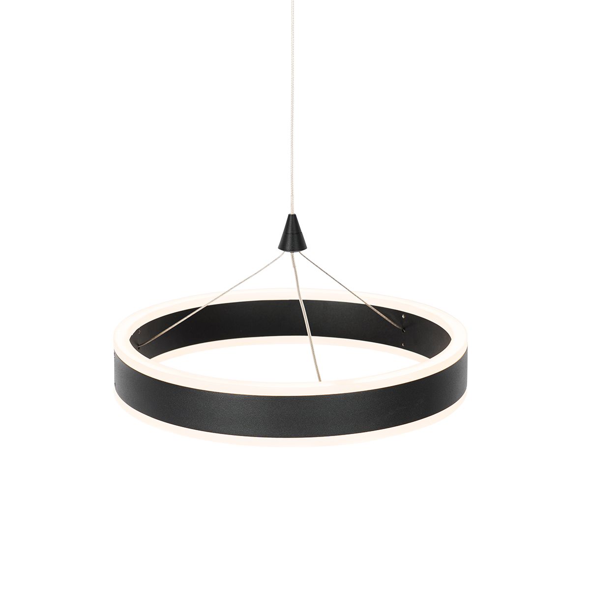 Hanglamp zwart 30 cm incl. LED 3-staps dimbaar - Lyani