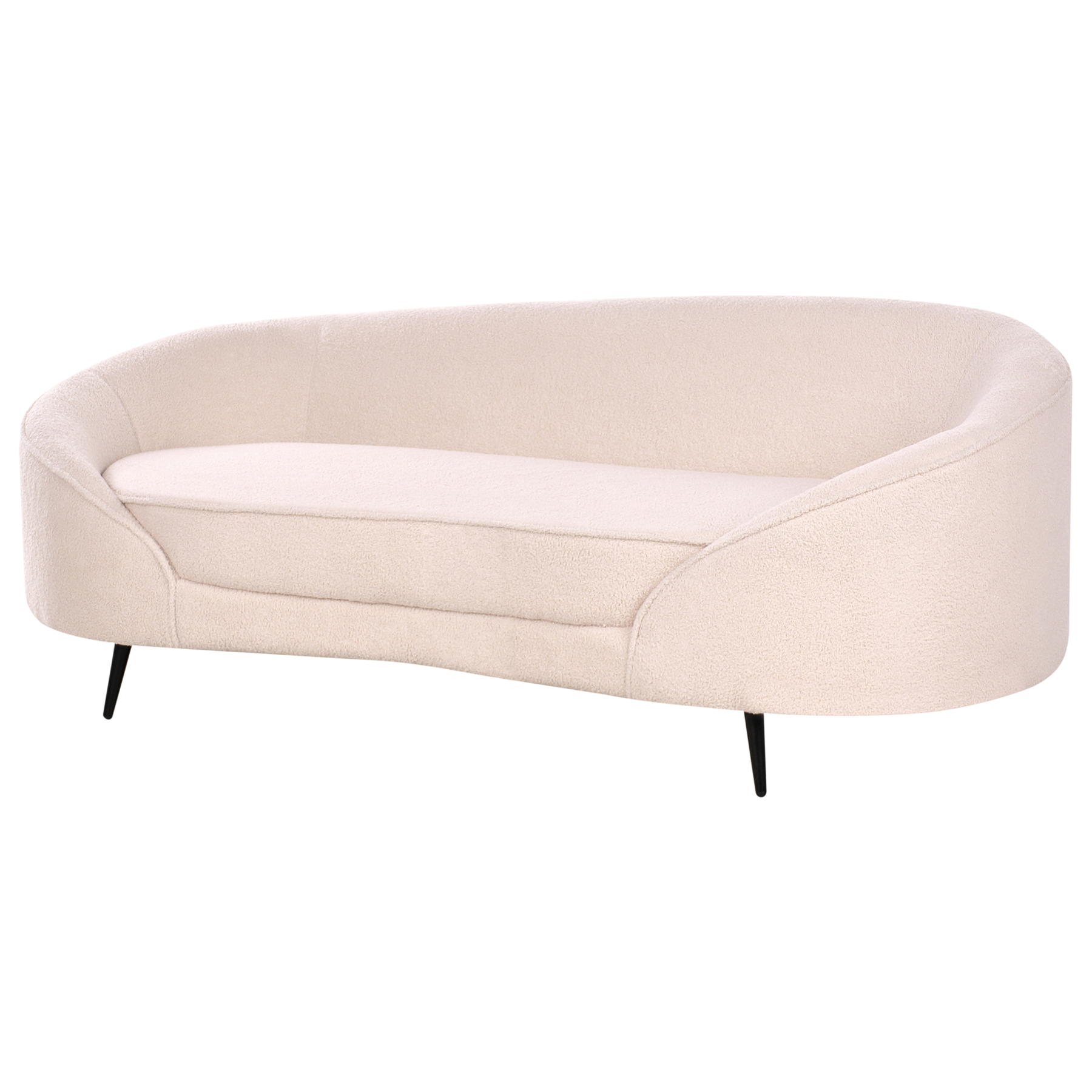 Beliani - SAVAR - Tweezitsbank - Lichtbeige - Bouclé