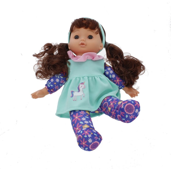 Besttoy - Weichpuppe mit Blümchenkleid - 1 Stück