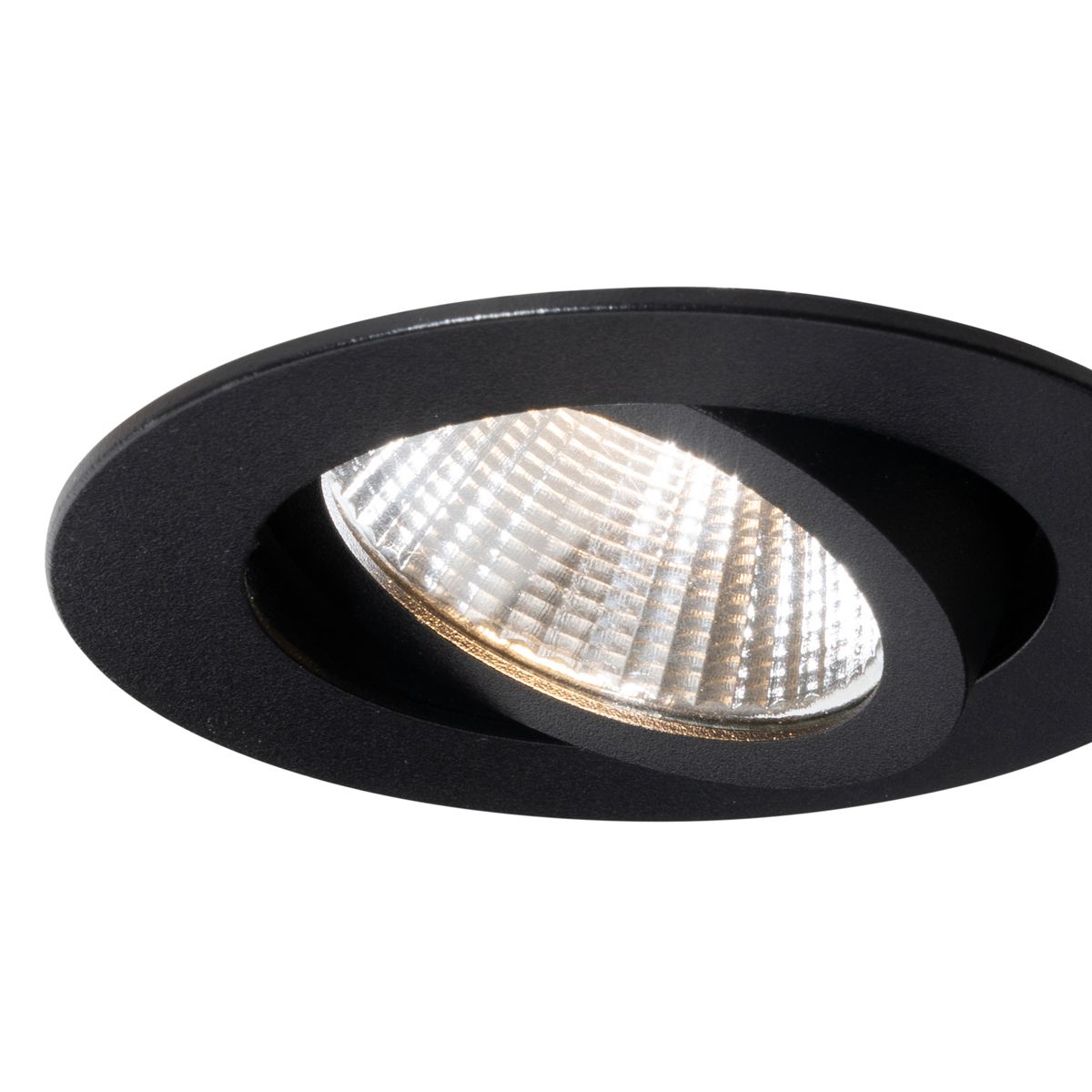 Inbouwspot zwart 6,8cm incl. LED 750 lm dimbaar IP65 - Gaius