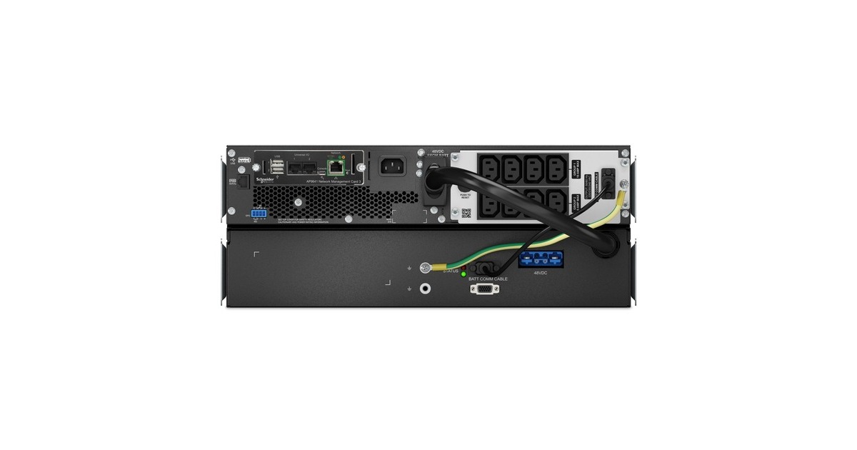 APCSmart-UPS Li-Ion SRTL1000RM4UXLI-NC Noodstroomvoeding ups  (Zwart/zilver, 1000VA, 8x C13, USB, Rack/tower convertible, NMC)